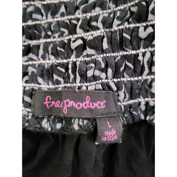 FRESH PRODUCE Dress Womens L Maxi Navy Blue Smocked Jersey Knit Sundress Resort - Picture 4 of 9